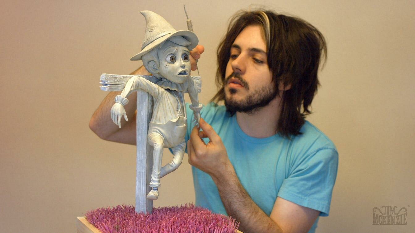 The Scarecrow, Jim McKenzie, Jim McKenzie art, Jim McKenzie artist, Scarecrow, Stopmotion, stopmotion puppet, sculpture, sculpt, magic sculpt, The Nightmare Before Christmas, wizard of oz, Laika Studios, Coraline, character design, Tim Burton, Hi-fructose